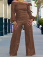 Women's Attractive Slouchy Personalized Fashion Leather Suits