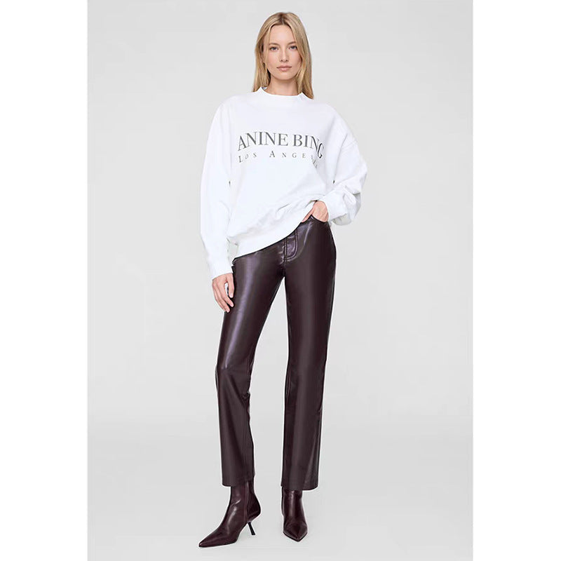 Women's North American Niche Classic Letter Printed Fleece Cotton With Sweaters
