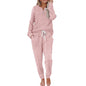 Women's Two-piece Casual Pocket Buckle Sports Trousers Sweaters