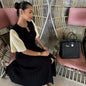 Women's Sleeve Button Slit Knitted Dress Fashion Dresses