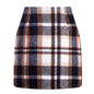 Women's High Waist Tartan Tight Pencil Wool Skirts