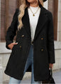 Women's Suede Fashion Casual Polo Collar Mid-length Coats
