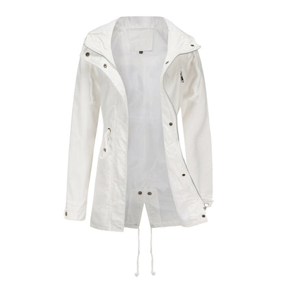 Women's Cotton Anorak Loose Solid Color Coats