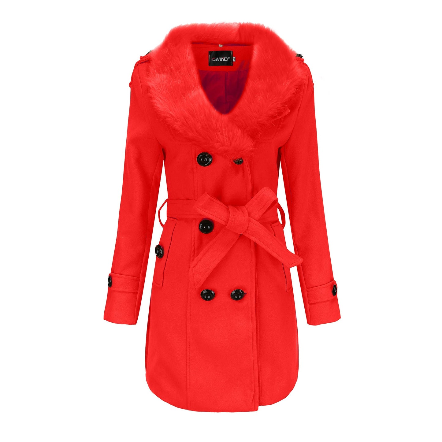 Women's Winter Big Fur Collar Double-faced Goods Coats