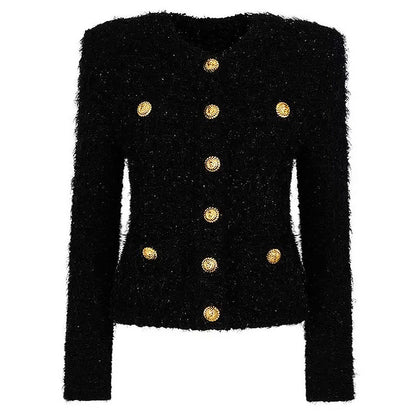 Women's Quality Spring Autumn Long Sleeve Round Jackets