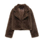Women's Fur Fashion Temperament Warm Long Sleeves Coats