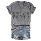 Women's Duplex Printing Sleeve Pullover T-shirt Summer Blouses