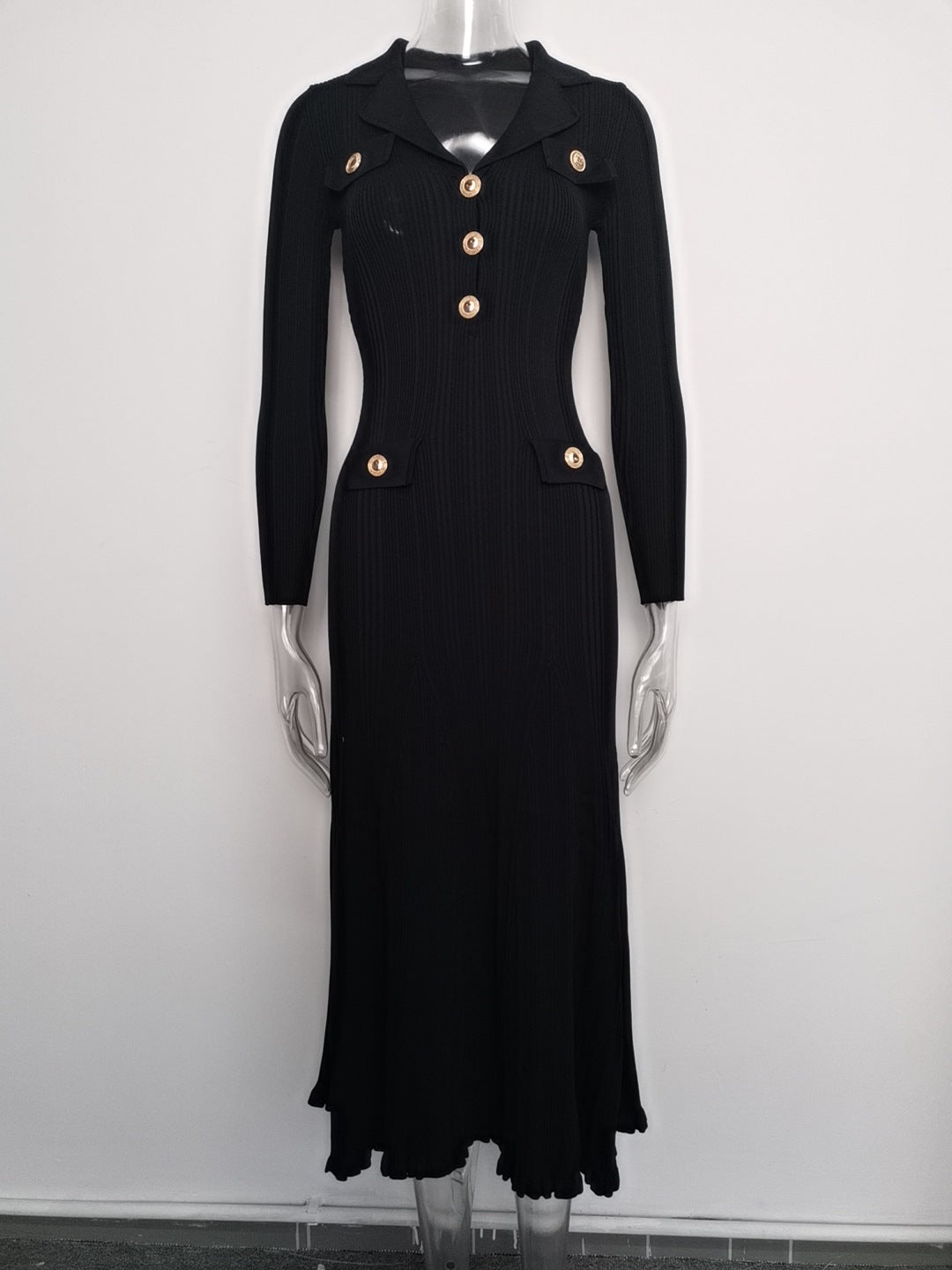 Early Spring Long Sleeve Collar Metal Suits