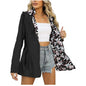 Women's Autumn Printed Zipper Windbreaker Fashion Double-sided Coats