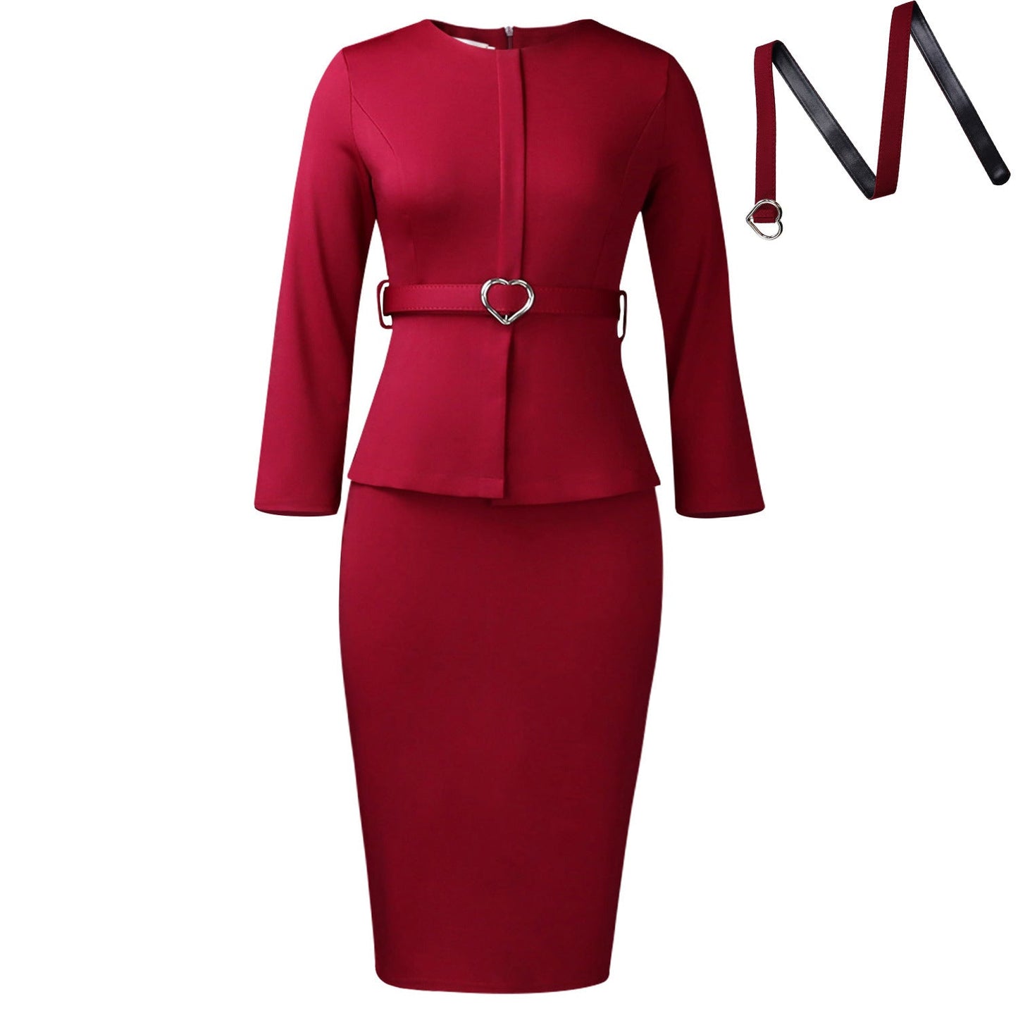 Women's Fashion Round Neck Temperament Ol Pencil Dresses