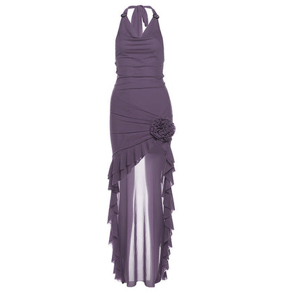 Women's Color Sexy Hot Halter Slim Fit Dresses