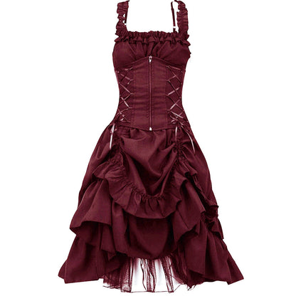 Women's Large Waist Dress Dance Retro Lolita Dresses