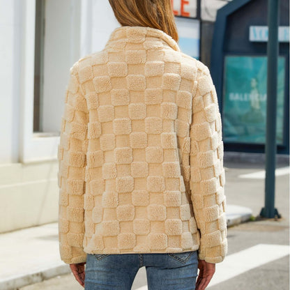Women's Long Sleeve Zipper Loose Solid Color Coats