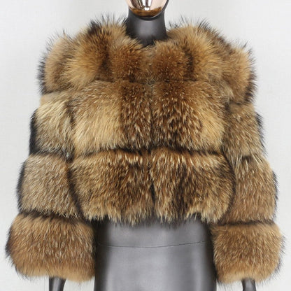 Women's Beautiful Winter Fur Imitation Stitching Coats
