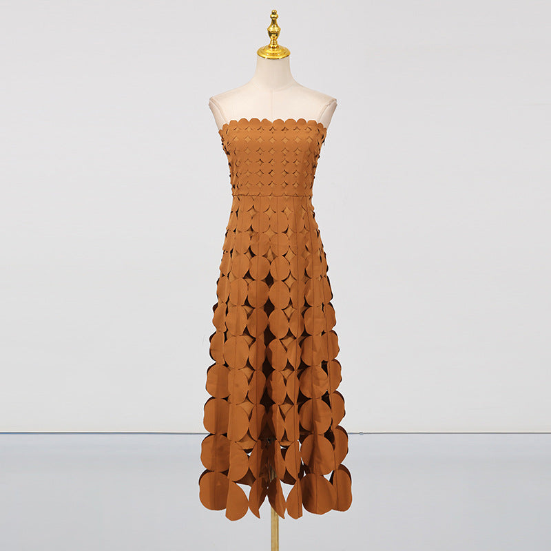 Women's Elegant High-grade Tube Dress Summer Solid Dresses