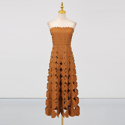 Women's Elegant High-grade Tube Dress Summer Solid Dresses