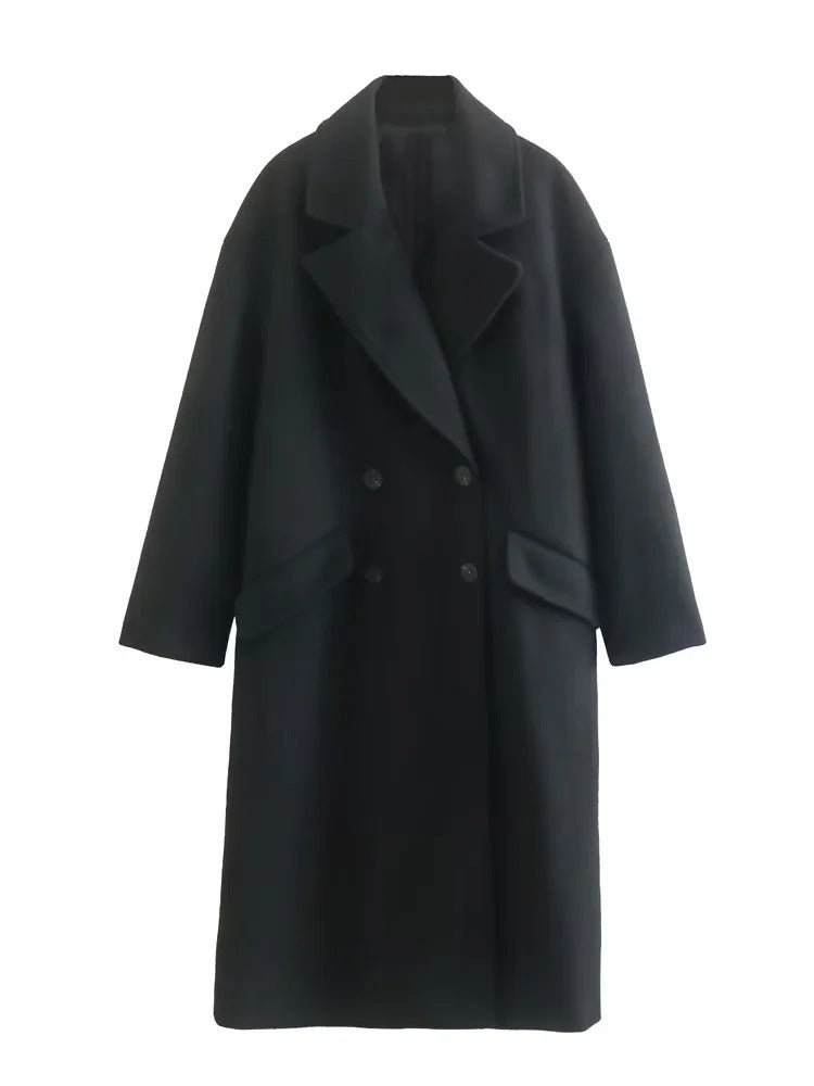 Women's Mid-length Trench Woolen Outerwear Design Fashion Dresses