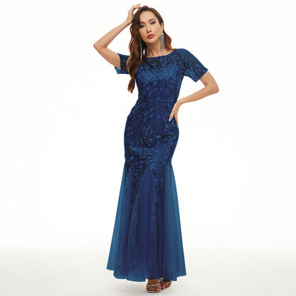 Dress Embroidered Sleeve Slim Bridesmaid Summer Shorts