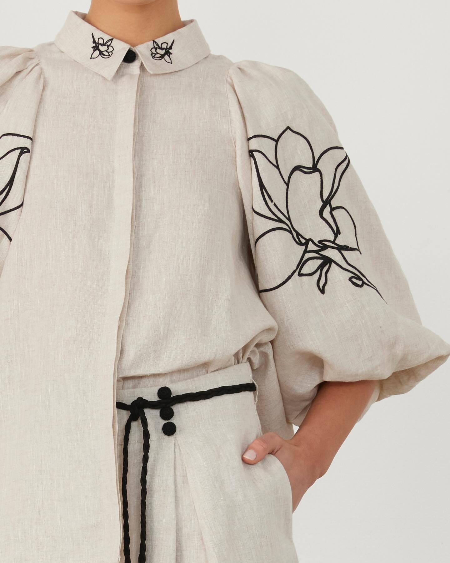 Graceful Pretty Fashion Cotton Linen Printed Suits