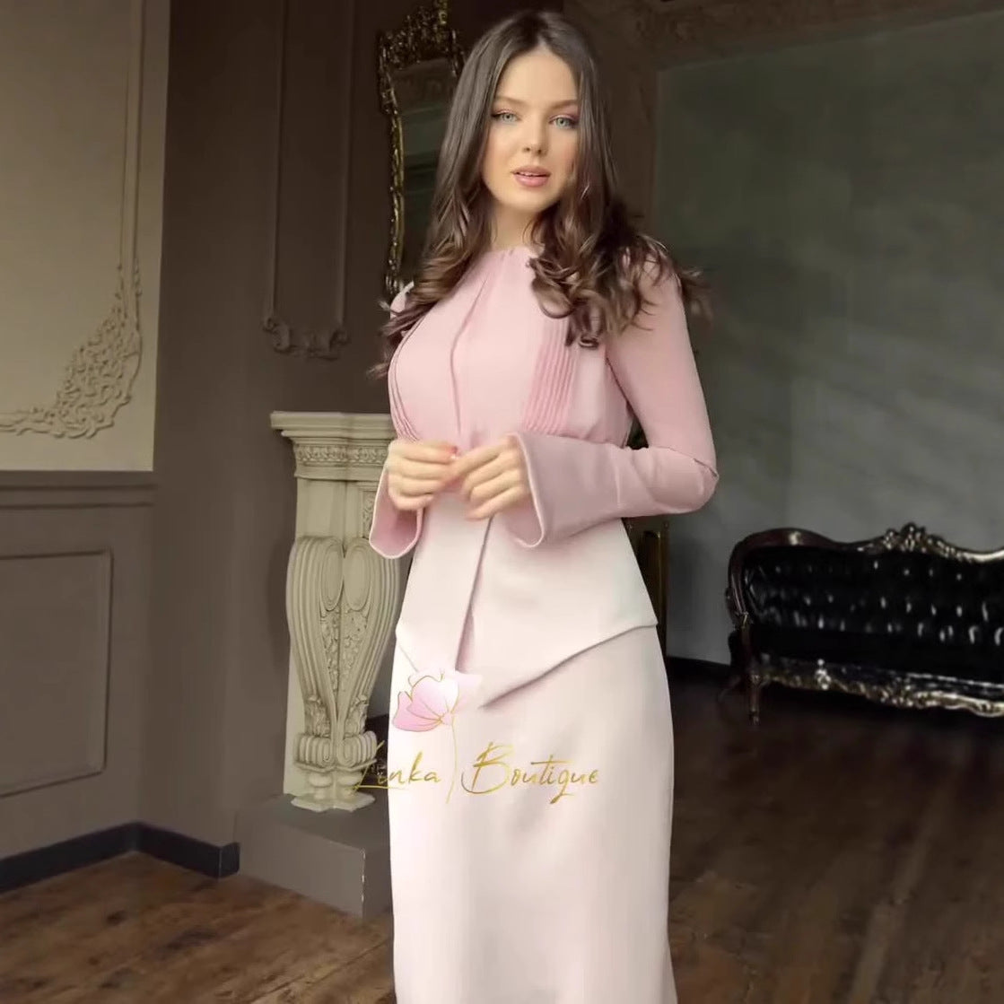 Women's Autumn Gentle Graceful Temperament Long Sleeve Dresses