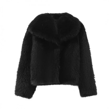 Women's Cool Autumn Lapel Fur Plush Coats