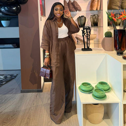 Women's African Shirt Summer Casual Western Style Suits