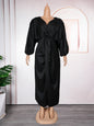 Women's Raglan Sleeve Dress Elegant High Waist Dresses