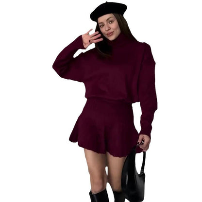 Autumn Solid Color Round Neck Loose Suits
