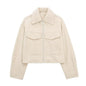 Women's Beautiful French Fashion Bead Leather Coats