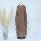 Solid Color Front Rear Chiffon Big Dresses