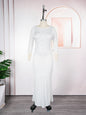Women's African Fashion Rhinestone Formal Dress Solid Dresses