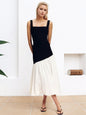 Elegant Spliced Dress French Commuter Sleeveless Dresses