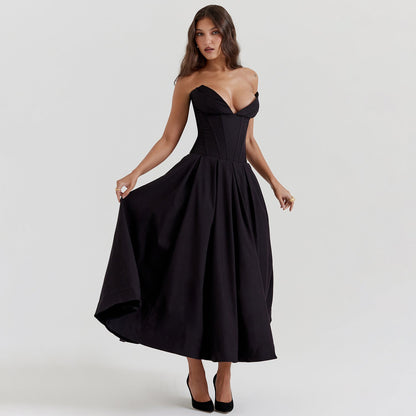Dress Slim Sexy Low Waist Long Dresses