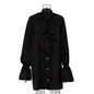 Women's Fashionable White Shirt Dress Satin Draping Dresses