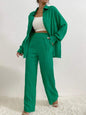 Women's Autumn Shirt Collar Loose Casual Suits