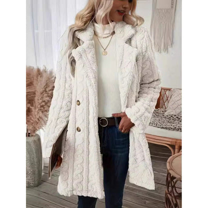 Women's Plush Comfort Casual Warm Collar Double Coats