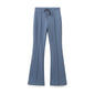 Women's American Sports Style Stitching Decorative Elastic Waist Pants