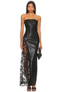 Leather Fashionable Elegant Tube Lace Sexy Dresses