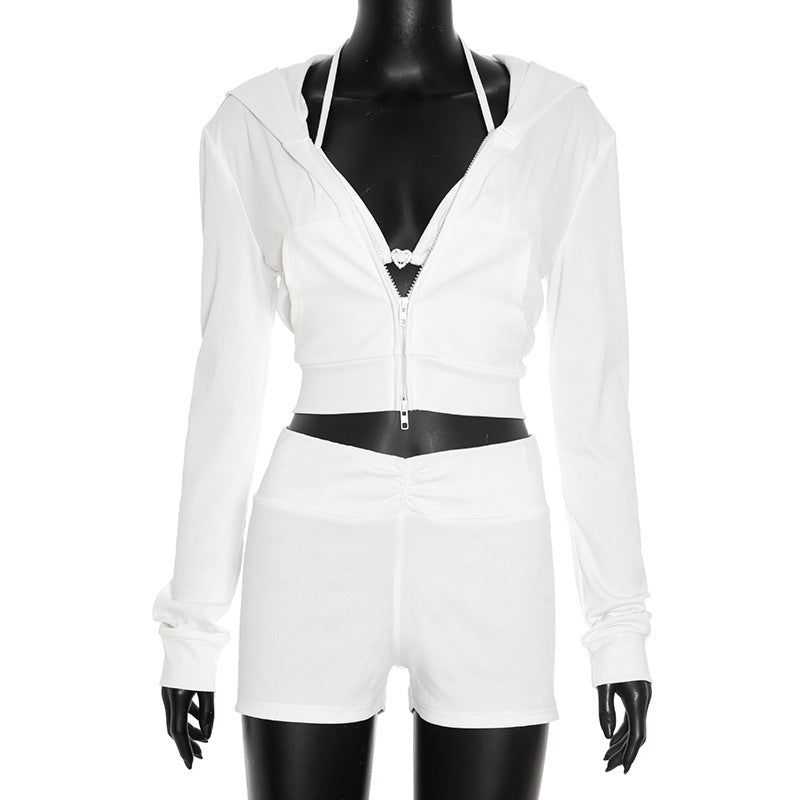 Women's Fashion Wear Sexy Triangle Cup Hooded Long Suits