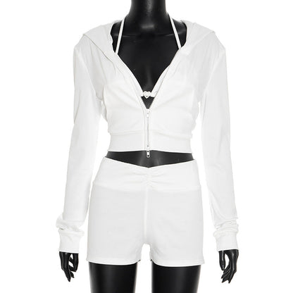 Women's Fashion Wear Sexy Triangle Cup Hooded Long Suits