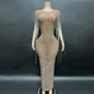 Long Dress Rhombus Sleeve Elegant Slim Dresses