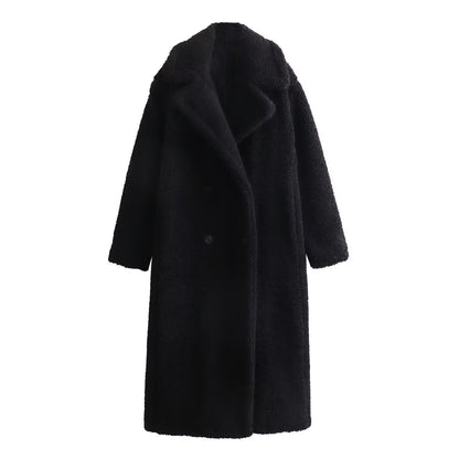 Women's Street Fashion Fleece Long Overcoat Outerwear Coats