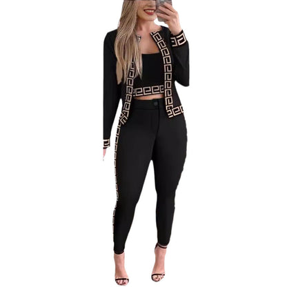 Women's Creative Style Street Hipster Tights Three-piece Suits