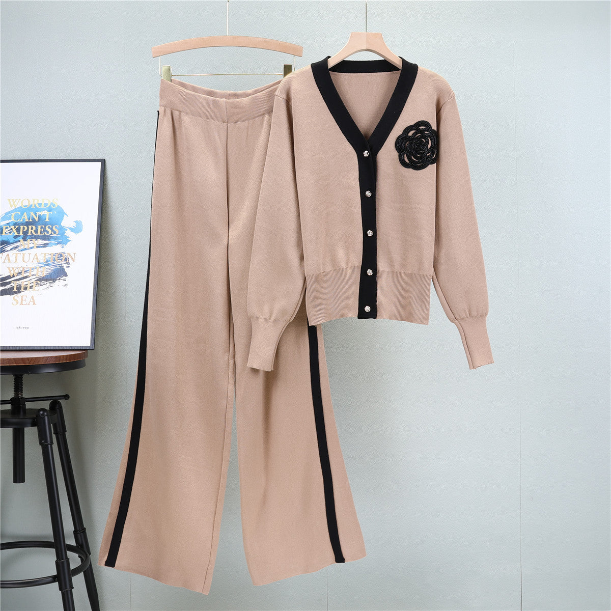 Elegant Unique Trendy Loose Two-piece Fashion Sweaters