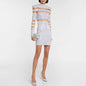 Temperament Fashion Mesh Patchwork Hot Drilling Tops