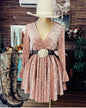 Women's Sequined Flared Sleeves Dress With Lining Dresses