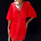 Women Clothing Summer Solid Color Elegant Irregular Asymmetric Slim Fit Dress Women
