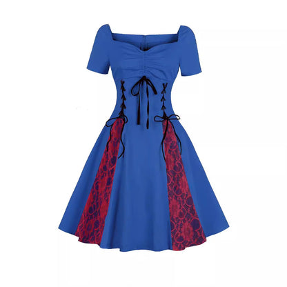 Women's Gothic Dark Style Dress Lace Sexy Off Dresses