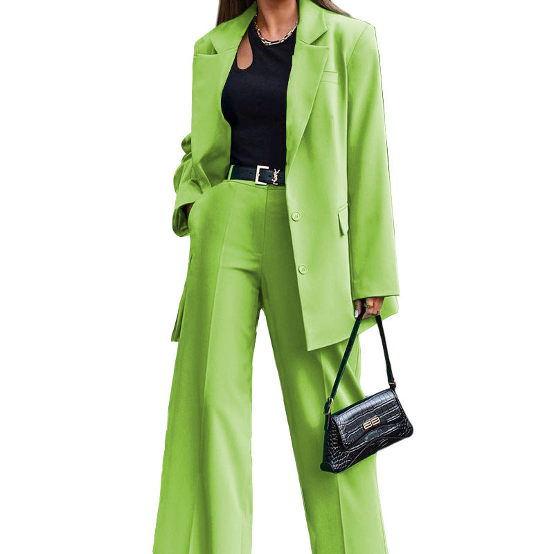 Women's Solid Color Long-sleeved Street Shooting Casual Suits