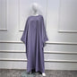Large Swing Solid Color Batwing Sleeve Dresses